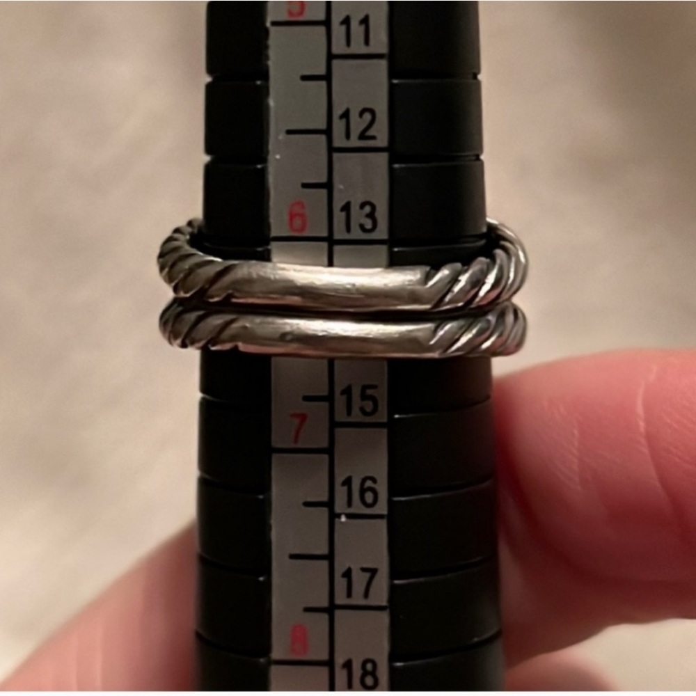 David Yurman Moonlight Ice Albion Amethyst Diamond Ring .925 - Picture 7 of 15